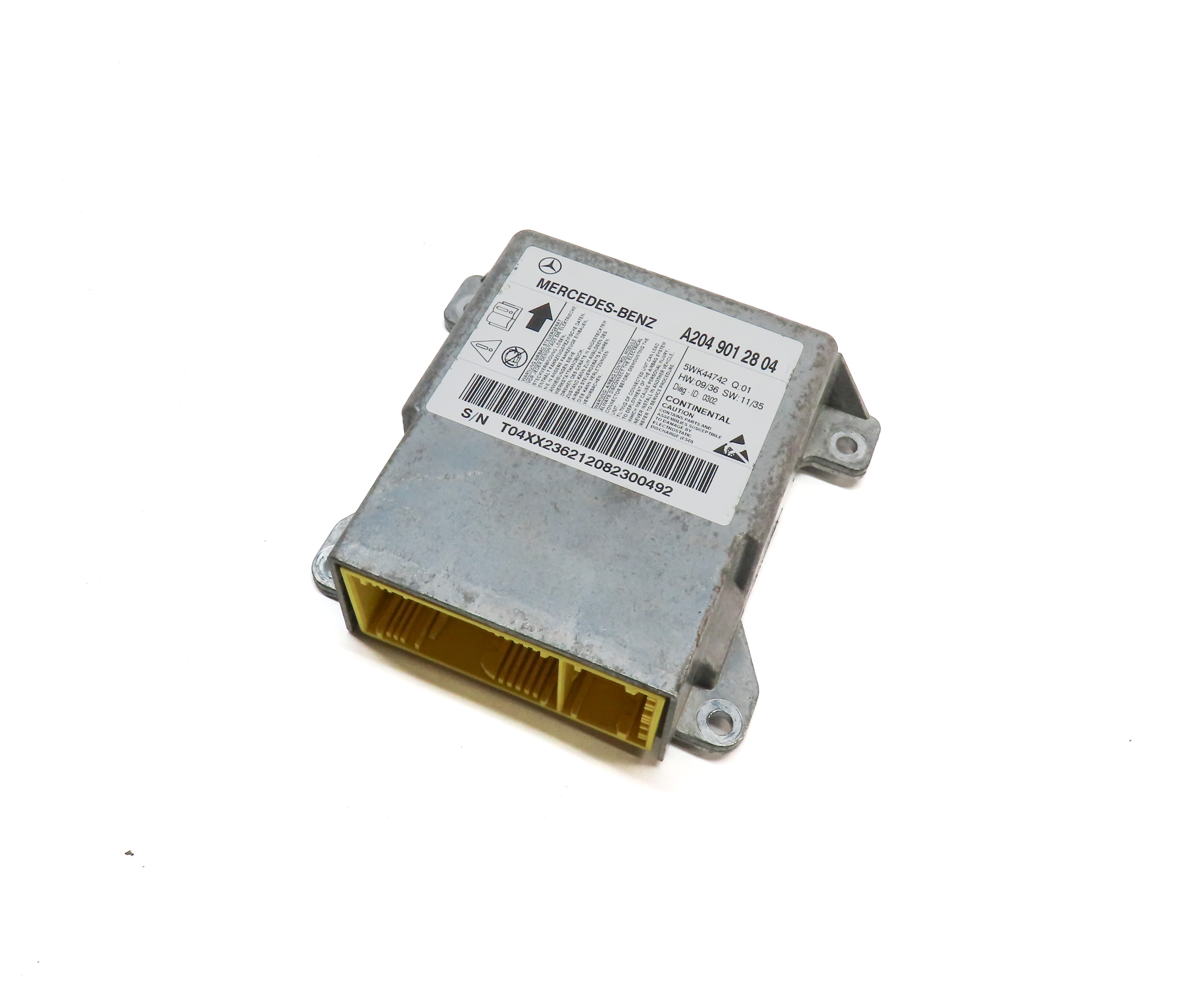12-14 MERCEDES C250 C300 C350 C63 AMG (W204) SEDAN SRS BAGG CONTROL MODULE — exact item pictured